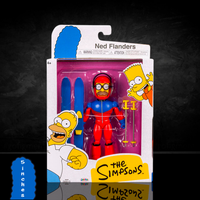 Sexy Ned Flanders in Ski Outfit Action Figure The Simpsons 5in Scale