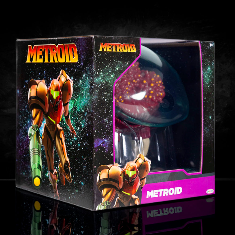 6-inch Go Figment Metroid Prime figure with six articulation points in original Metroid-themed packaging box