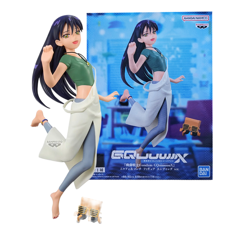 Nyaan And Conch Banpresto Mobile Suit Gundam GQuuuuuuX Ending Version 9-Inch Statue