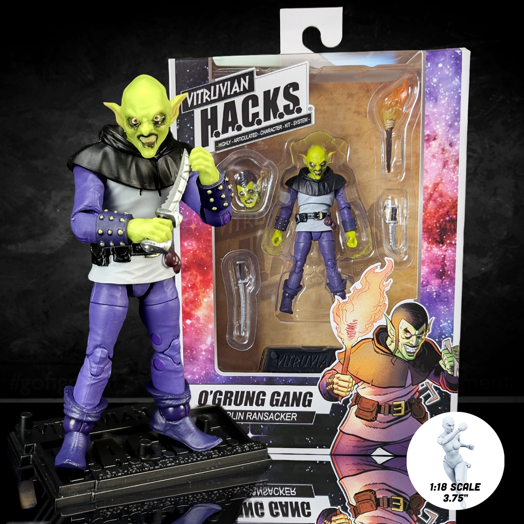 Goblin Ransacker Vitruvian H.A.C.K.S. O'Grung Gang Action Figure Boss Fight