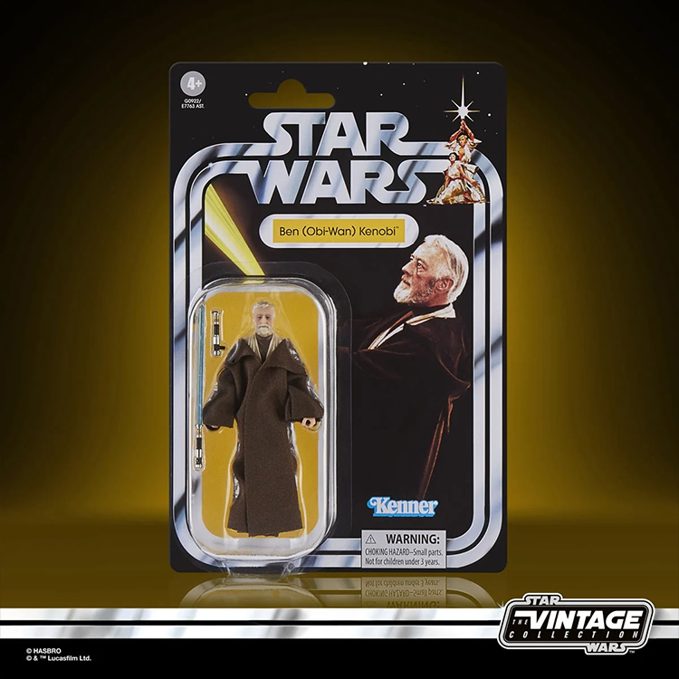 Star Wars Vintage Collection Kenner Ben Obi-Wan Kenobi action figure in original packaging with lightsaber accessory