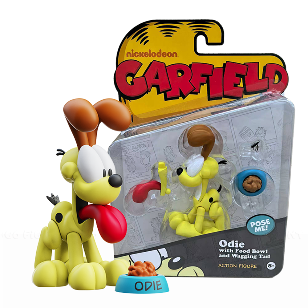 Garfield Wave 1 Odie Action Figure - 17 Points of Articulation with Accessories - Classic Comic Dog Collectible by Boss Fight Studio Llc