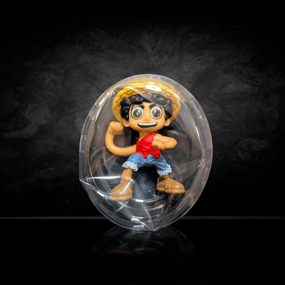 Go Figment One Piece mini figure of Monkey D. Luffy in blind box packaging for collectors and fans