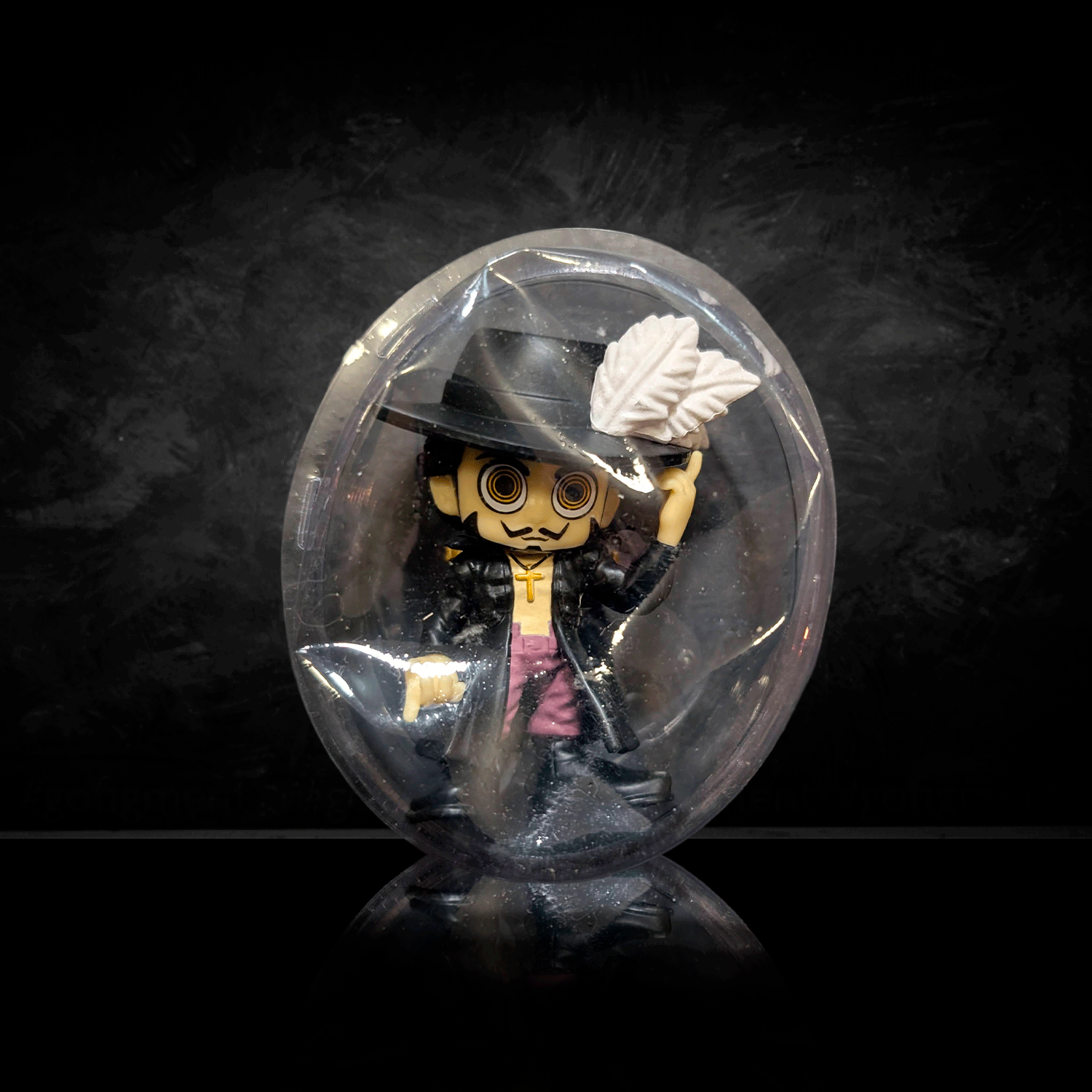 Go Figment One Piece Confirmed Blind Box mini figure with character holding white leaves in clear packaging