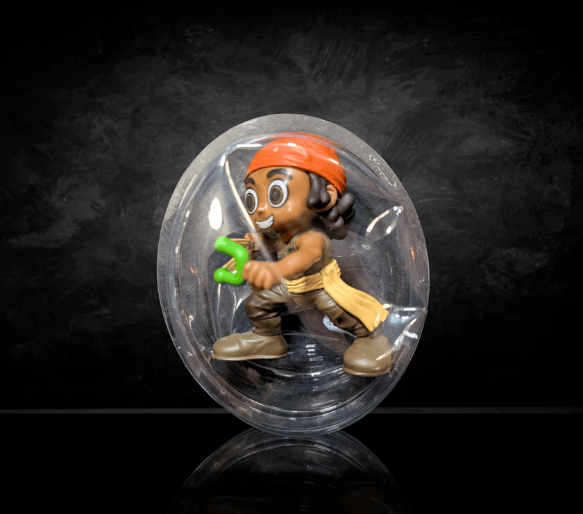 One Piece Confirmed Blind Box Mini Figure by Go Figment displayed in clear plastic packaging on black background