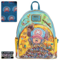 One Piece Tony Tony Chopper treasure mini-backpack by Loungefly with jewel and coin design Entertainment Earth exclusive