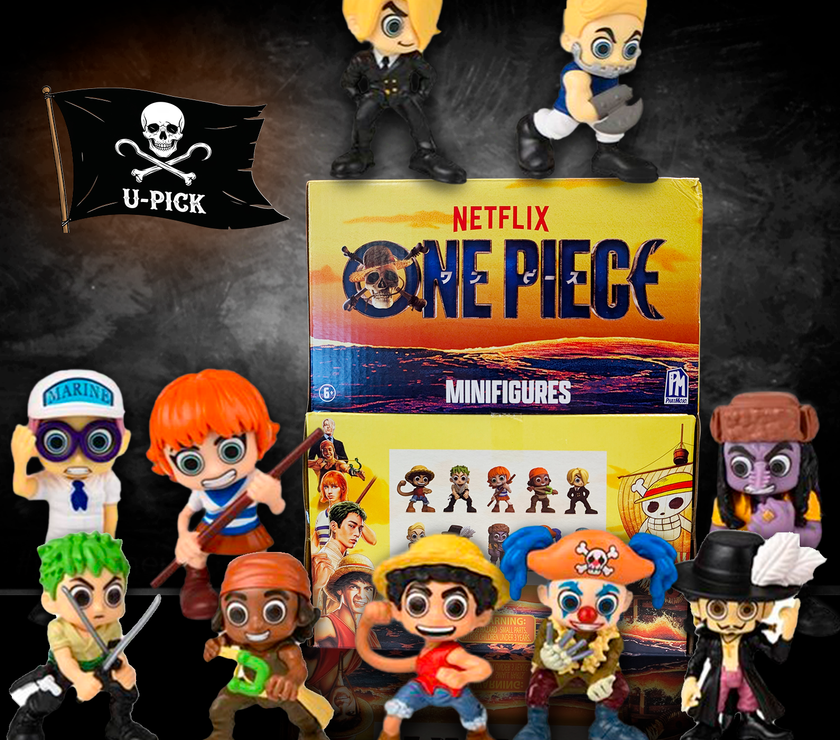 Go Figment One Piece U-Pick blind box mini figures featuring popular Netflix characters in collectible set