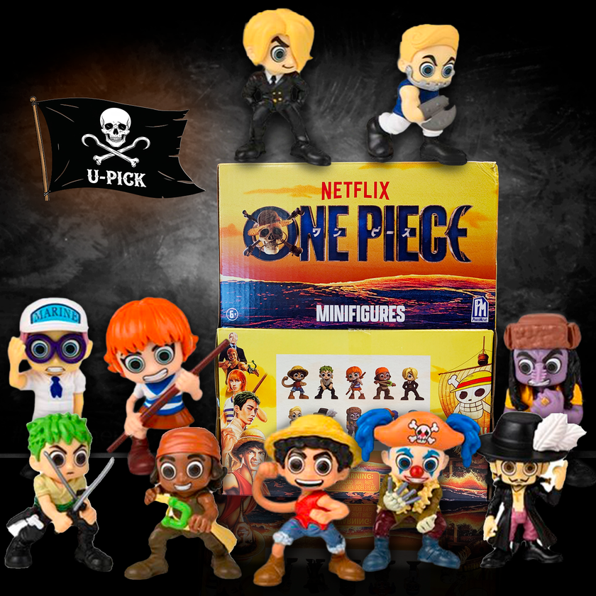 Go Figment One Piece U-Pick blind box mini figures featuring popular Netflix characters in collectible set
