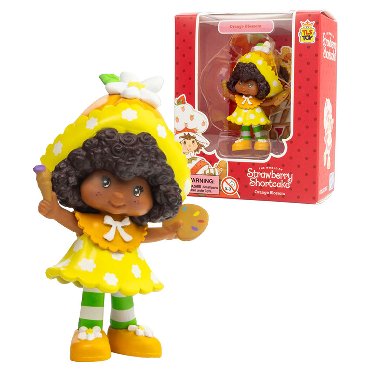 Orange Blossom 2.5-inch Strawberry Shortcake figure by Loyal Subjects in bright yellow dress with packaging.
