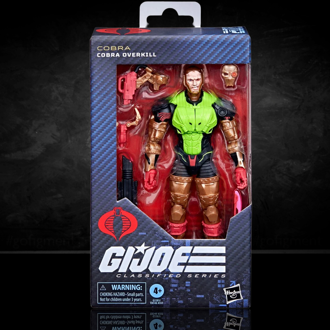 Image of a Collectible Overkill  "201" G.I. Joe Classified Series 6 inch COBRA Action Figure