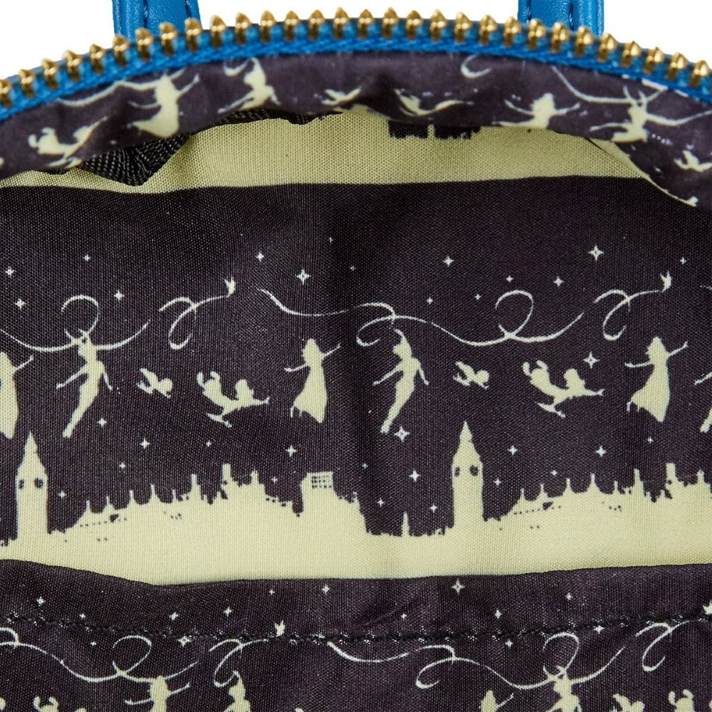 PETER PAN Loungefly Glow-in-the-Dark Tower Disney Mini-Backpack
