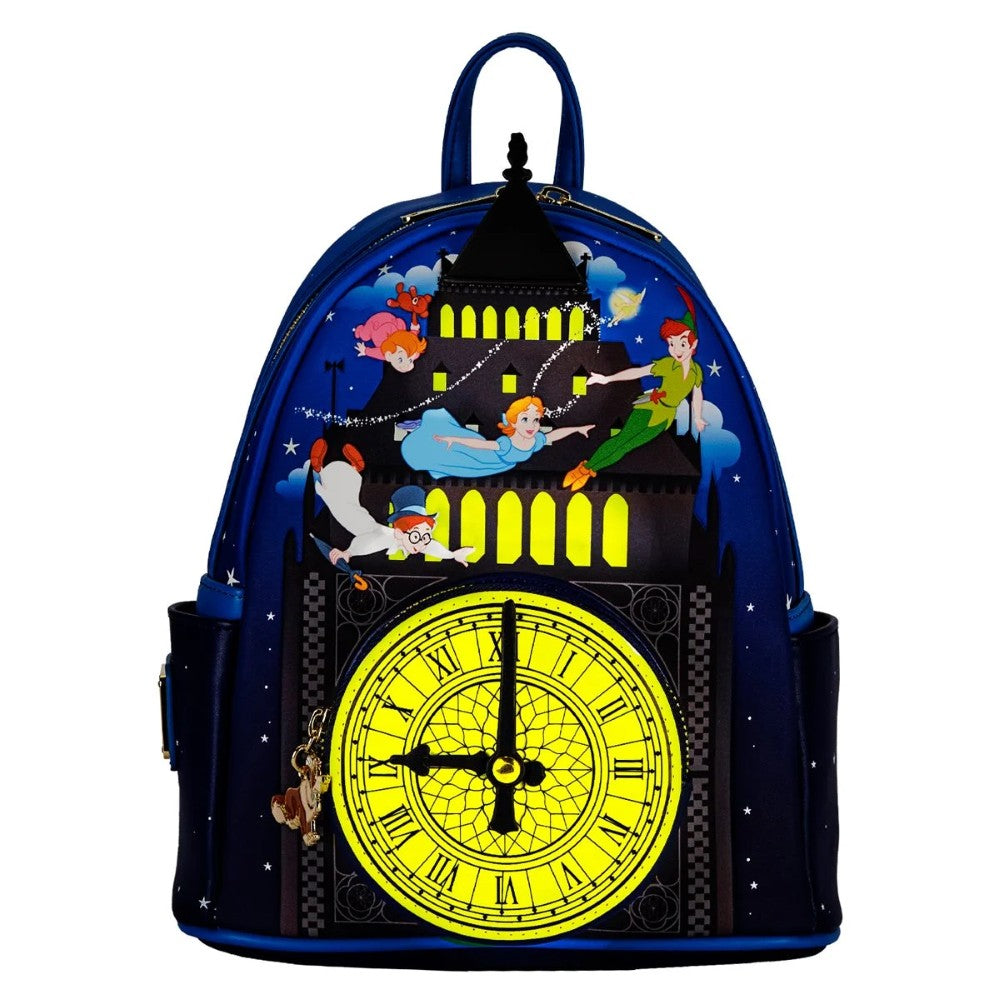 PETER PAN Loungefly Glow-in-the-Dark Tower Disney Mini-Backpack