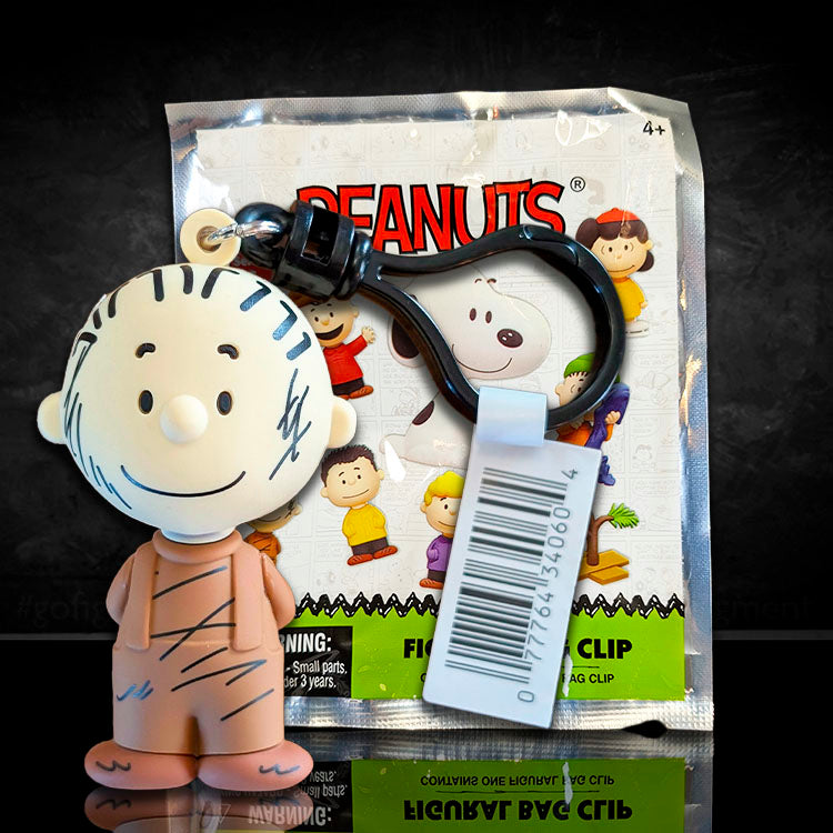 Pig-Pen figural bag clip with dust cloud from Monogram, Peanuts Series 4 blind box collectible accessory