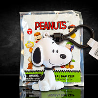 Monogram Peanuts Series 4 Snoopy figural bag clip in classic sitting pose with signature smile collectible accessory