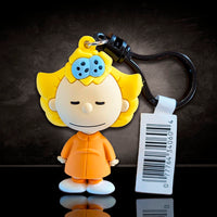 Monogram Peanuts Series 4 Sally Brown figural bag clip blind box character in orange outfit with blue bow