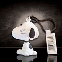 Monogram Peanuts Series 4 Snoopy bag clip in classic sitting pose with black clip and original packaging tag