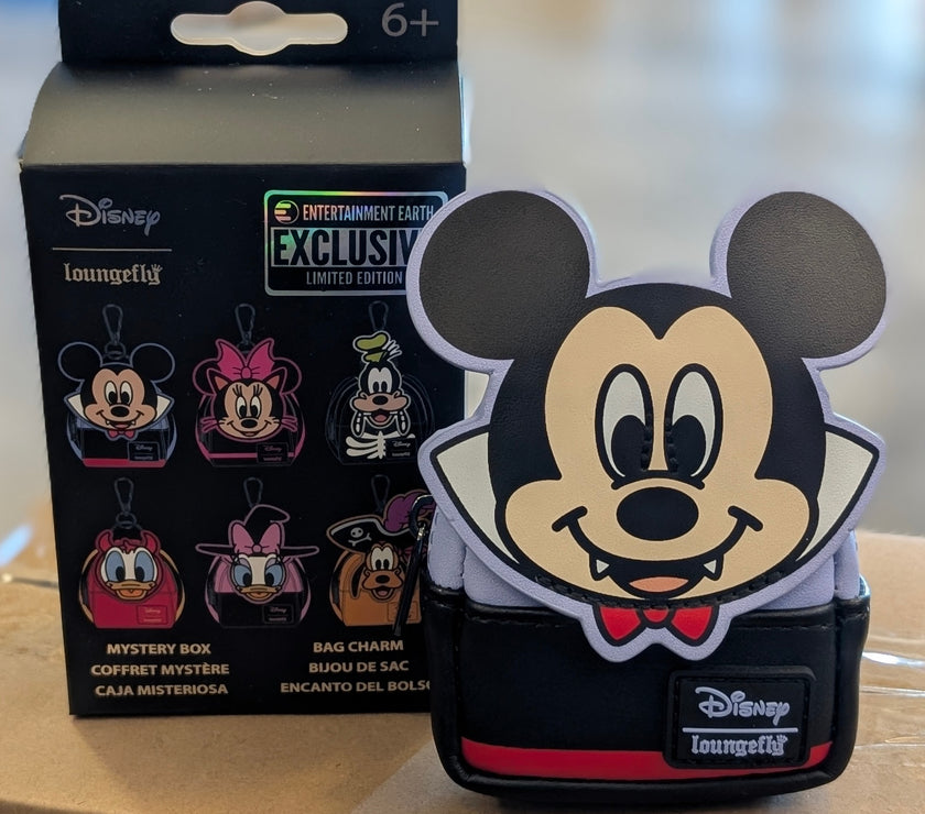 Disney Loungefly Mickey Mouse Vampire Mini-Backpack Bag Charm 4"