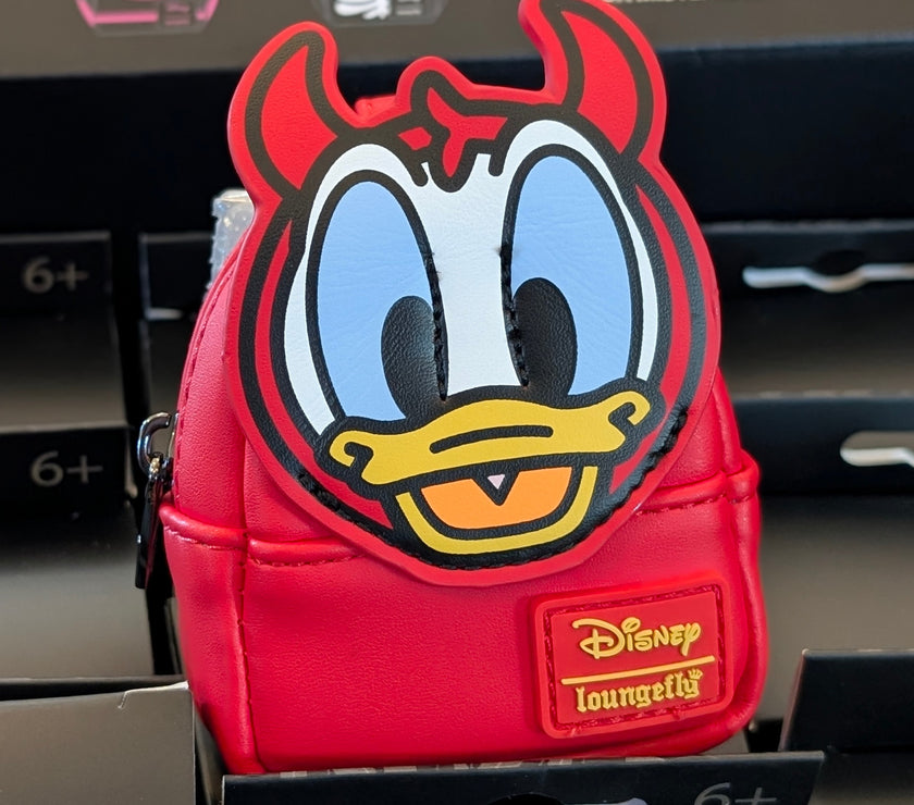 Disney Loungefly Devil Donald Duck Mini-Backpack Bag Charm 4"