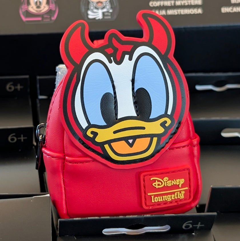 Disney Loungefly Devil Donald Duck Mini-Backpack Bag Charm 4"