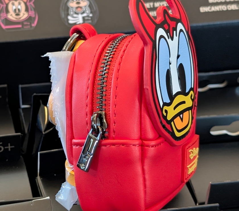 Disney Loungefly Devil Donald Duck Mini-Backpack Bag Charm 4"