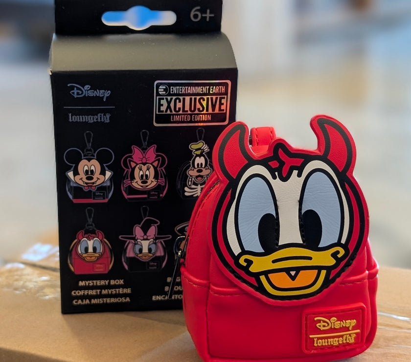 Disney Loungefly Devil Donald Duck Mini-Backpack Bag Charm 4"