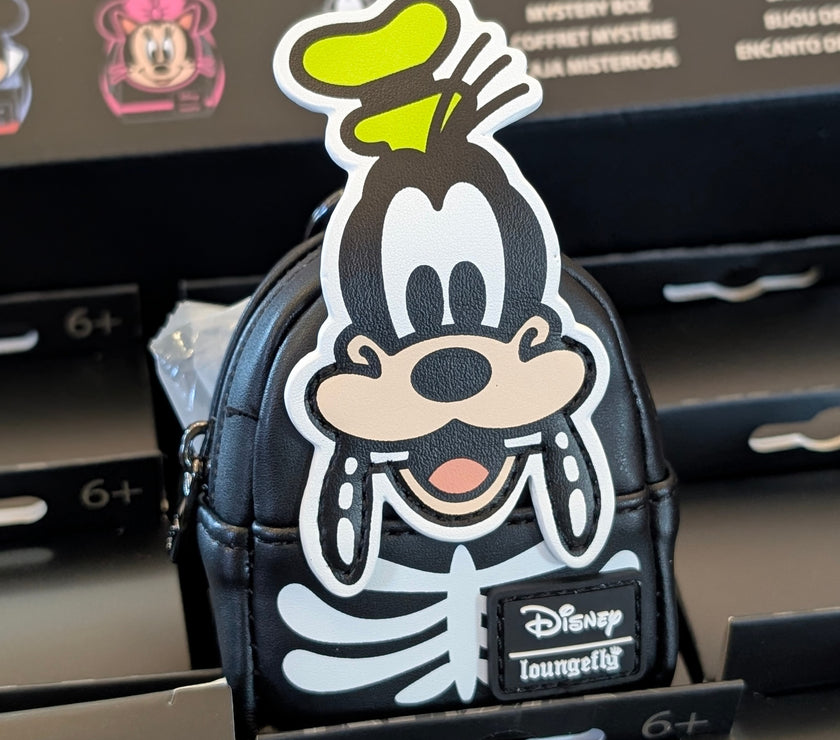 Disney Loungefly Skeleton Goofy Mini-Backpack Bag Charm 4"