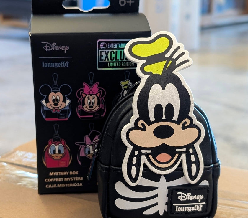 Disney Loungefly Skeleton Goofy Mini-Backpack Bag Charm 4"
