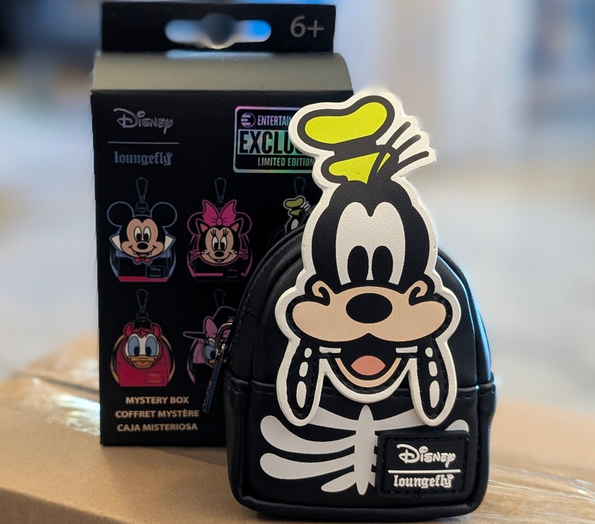 Disney Loungefly Skeleton Goofy Mini-Backpack Bag Charm 4"