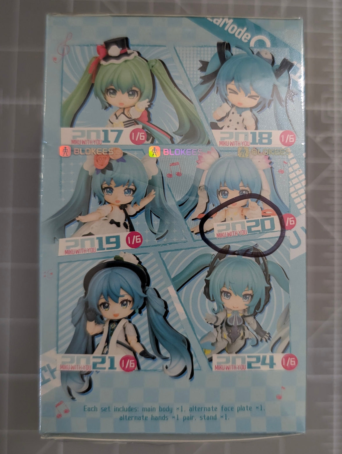Hatsune Miku DaaLaMode Series Miku With You Blokees Model Kit MIKU 2020 box featuring six Miku character designs