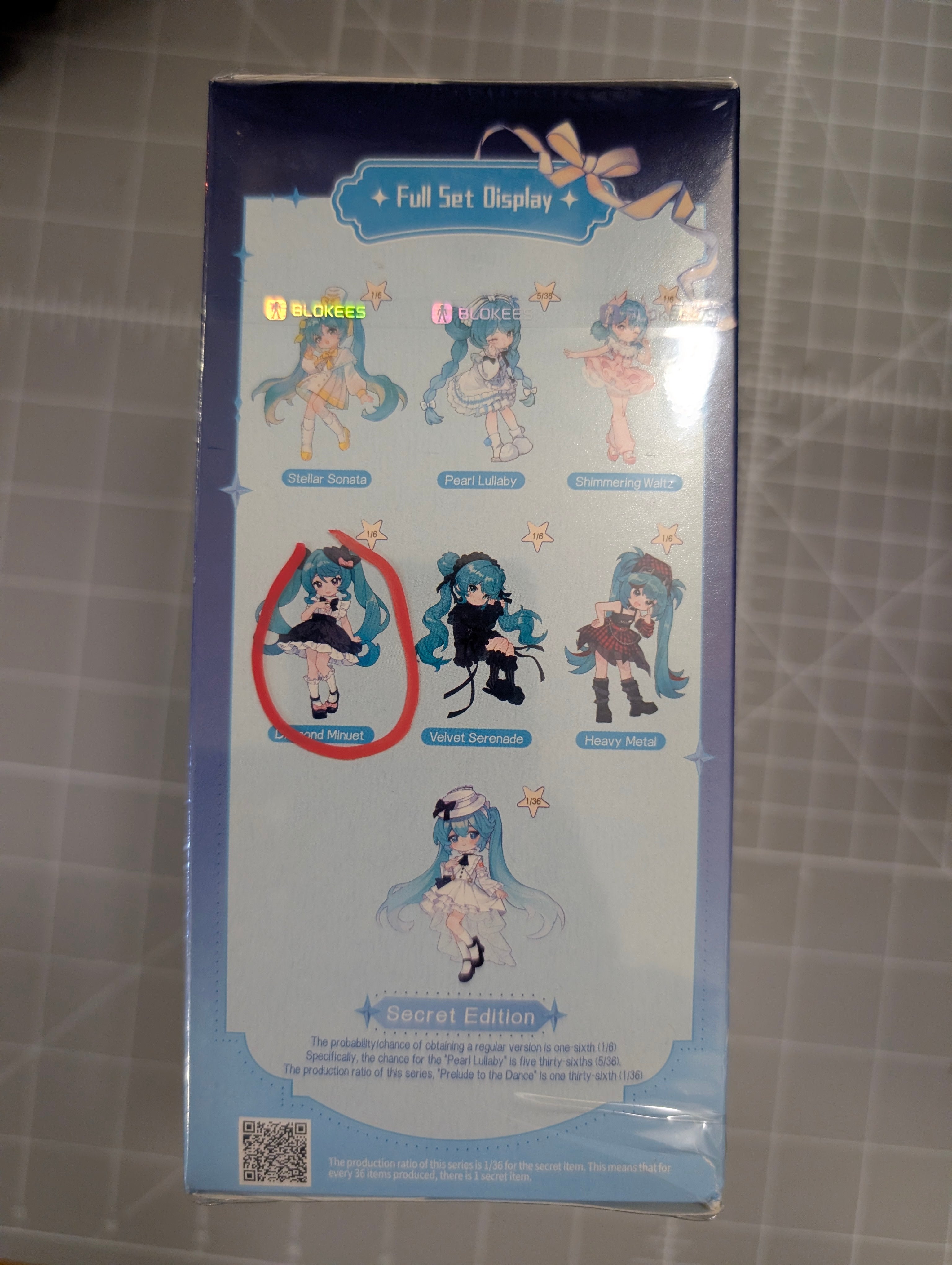 Hatsune Miku DaaLaMode Series Sonata Prologue Blokees Model Kit Diamond Minuet by Blokees packaging back