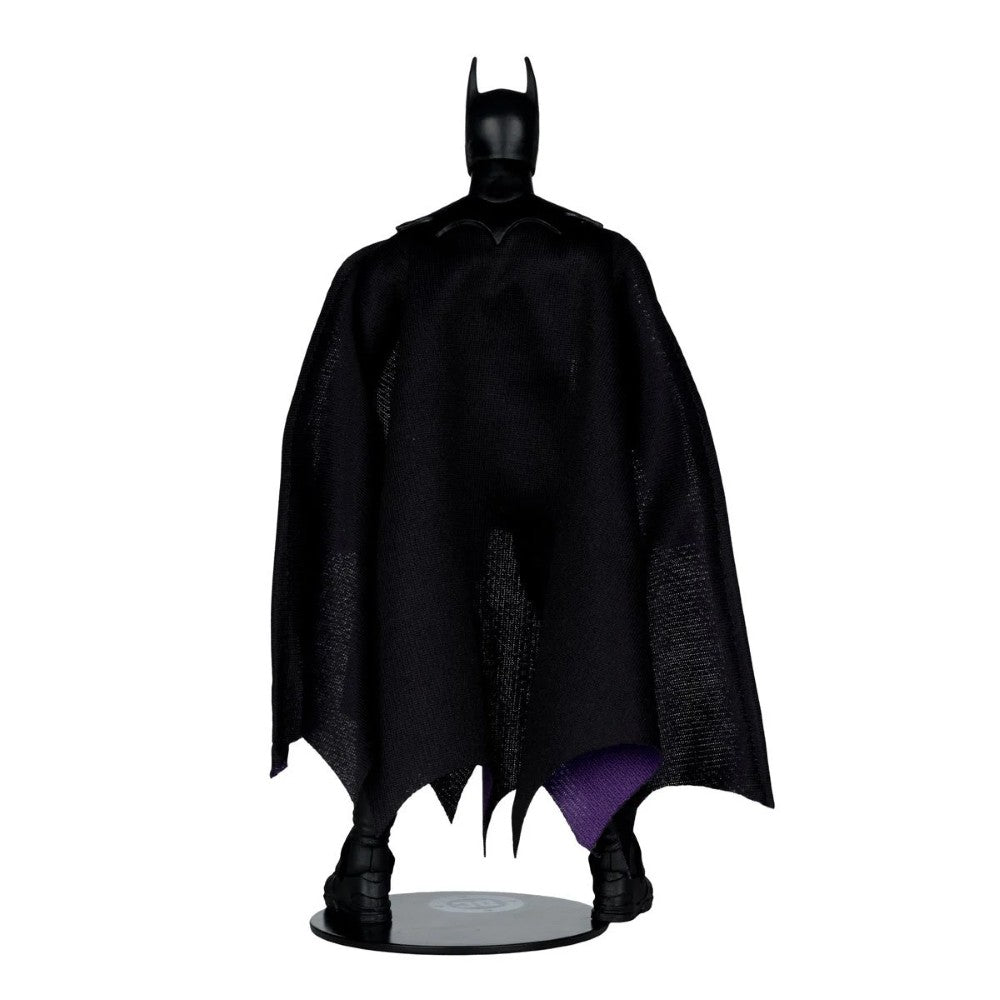 Batman - Page Punchers Wave 13 1:10 Scale 7” Action Figure McFarlane Toys showing figure from the back with cape.