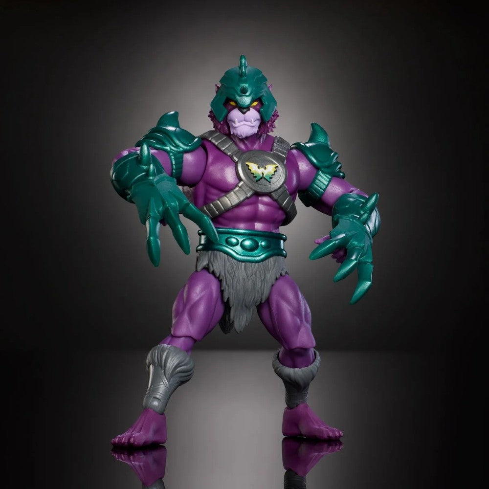 Mattel Panthor-Man 6-inch action figure combining ThunderCats and Masters of the Universe with teal armor on dark background