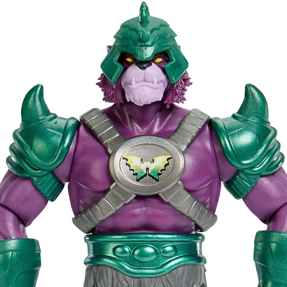 Mattel Panthor-Man 6-inch action figure with purple skin and green armor from Masters of the Universe and ThunderCats cross-over