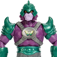 Mattel Panthor-Man 6-inch action figure with purple skin and green armor from Masters of the Universe and ThunderCats cross-over