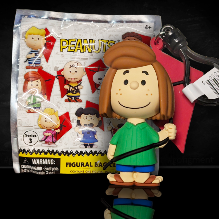 3D foam Peppermint Patty bag clip holding red kite from Peanuts 75th Anniversary Series 3 by Monogram