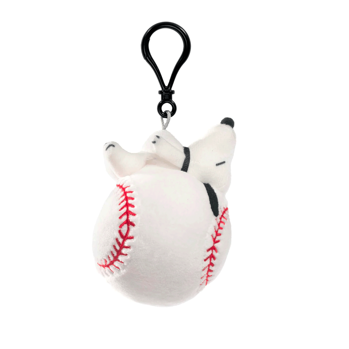 Go Figment Peanuts Snoopy plush keychain bag clip with baseball design for sports fans and collectors