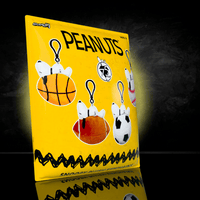 Go Figment Peanuts Super Duper Plush Keychain Bag Clip featuring Snoopy in various sports balls designs