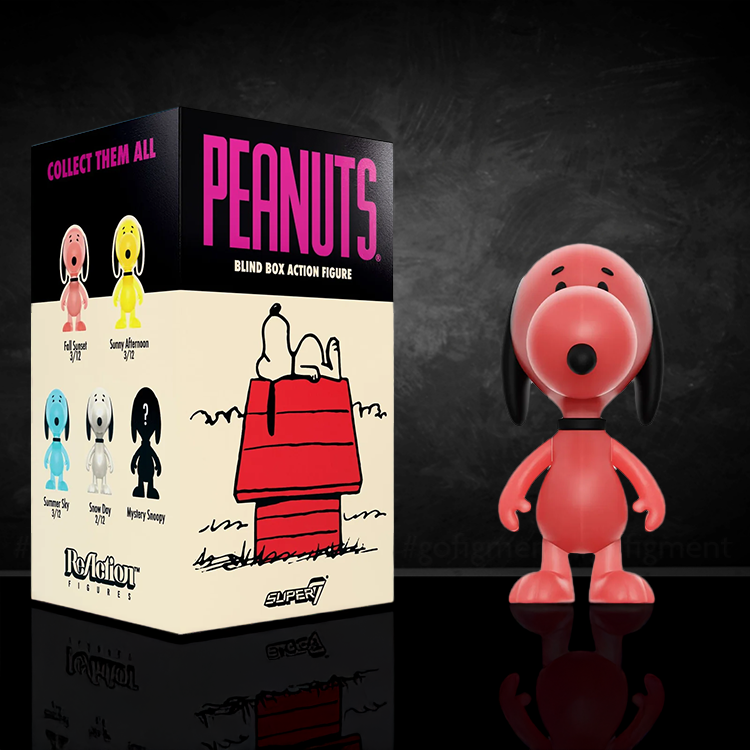Image of Snoopy Super7 Peanuts Wave 5 Action Figure |Fall Sunset 3.75" LOOSE