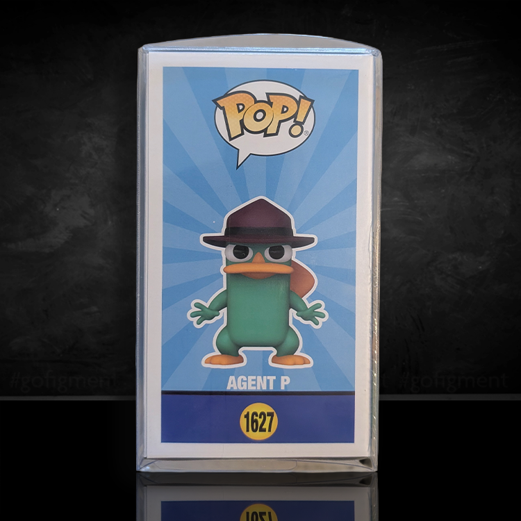 Funko Pop vinyl figure of Agent P from Phineas and Ferb in window display box, model 1627.