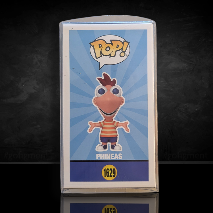 Funko Pop! vinyl figure packaging with character illustration on a dark background