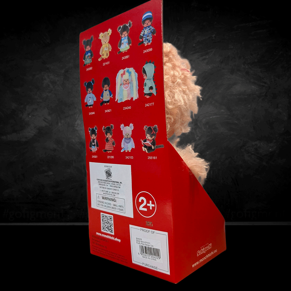 Sekiguchi Monchhichi Fluffy Pink Beige Plush 8" Monkey - NWT