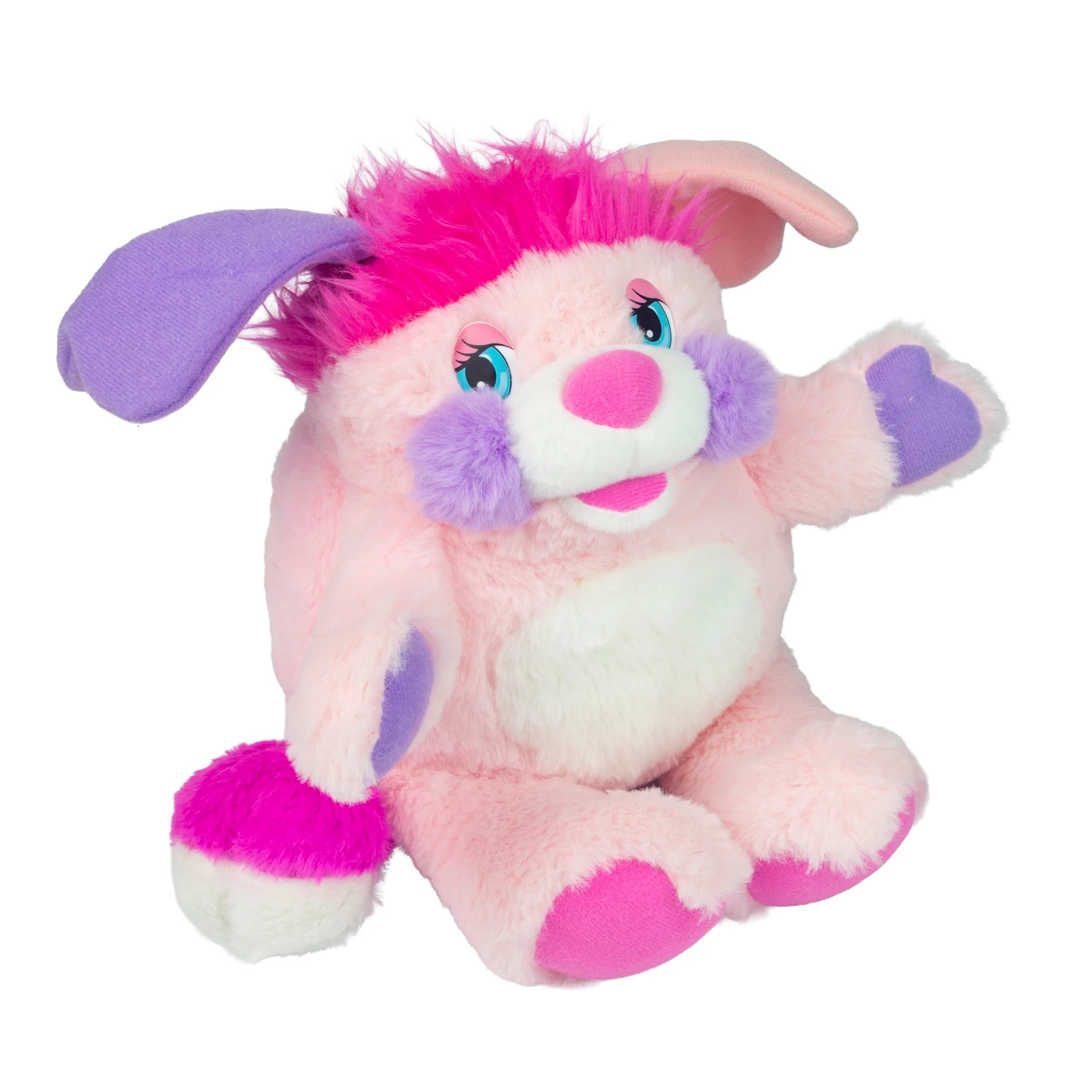 Party Popple 11" Large Nostalgic Plush Features the Iconic Interactive Transformation by The Loyal Subjects pink bunny plush
