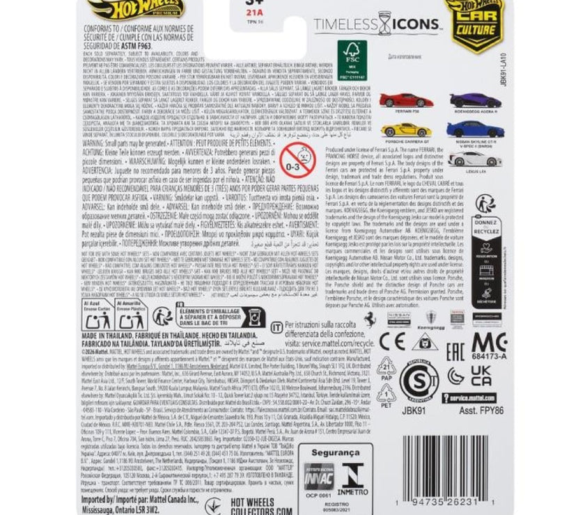 Hot Wheels Premium Car Culture Timeless Icons Porsche Carrera GT 1:64
