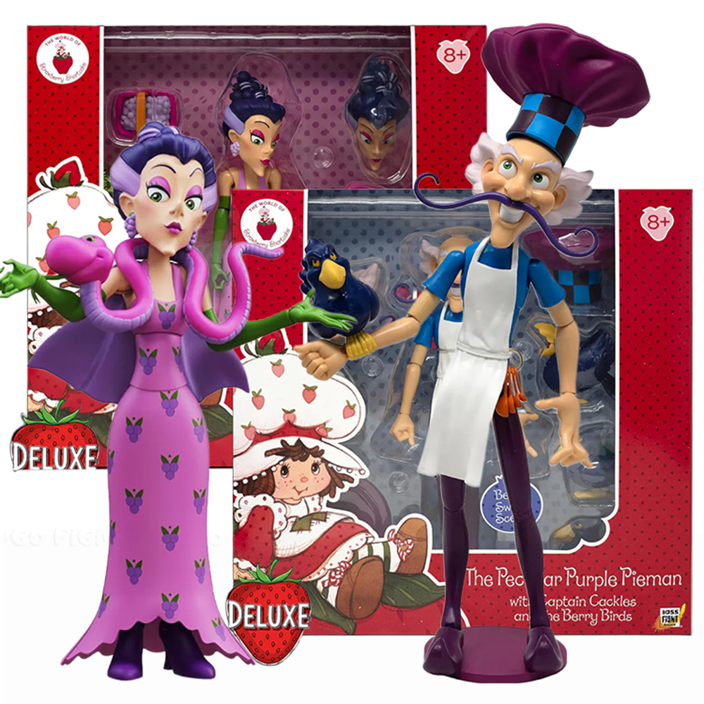 Boss Fight Studio Strawberry Shortcake Deluxe Villains 2-Pack BUNDLE– Sour Grapes & Purple Pie Man Collectible Action Figures by Boss Fight Studio Llc