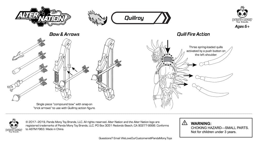 Quillroy 1:12 Scale 5" Human Porcupine Hybrid Action Figure by Altered Nation