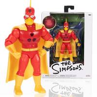 Radioactive Man Premium Action Figure The Simpsons 5in Scale by Jakks Pacific in red and yellow costume with cape