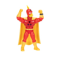 Radioactive Man Premium Action Figure The Simpsons 5in Scale by Jakks Pacific with red suit and yellow cape.