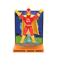 Radioactive Man Premium Action Figure The Simpsons 5in Scale by Jakks Pacific in red and yellow costume with display stand