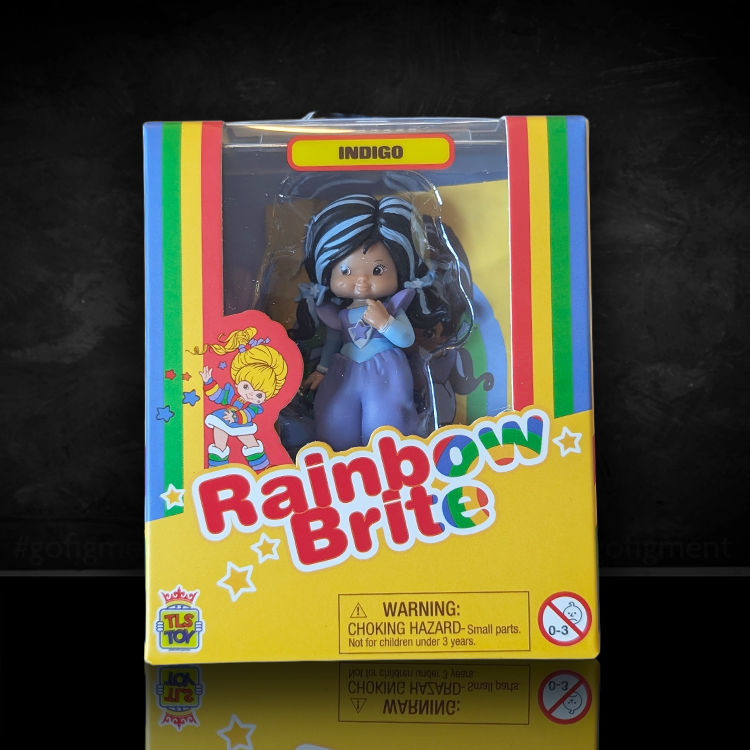 Rainbow Brite Indigo 2.5-inch collectible figure in original box with colorful packaging from Loyal Subjects