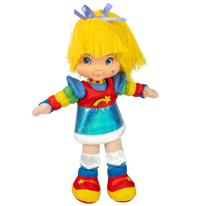 Rainbow Brite plush doll with yellow yarn hair and colorful outfit from The Loyal Subjects collection